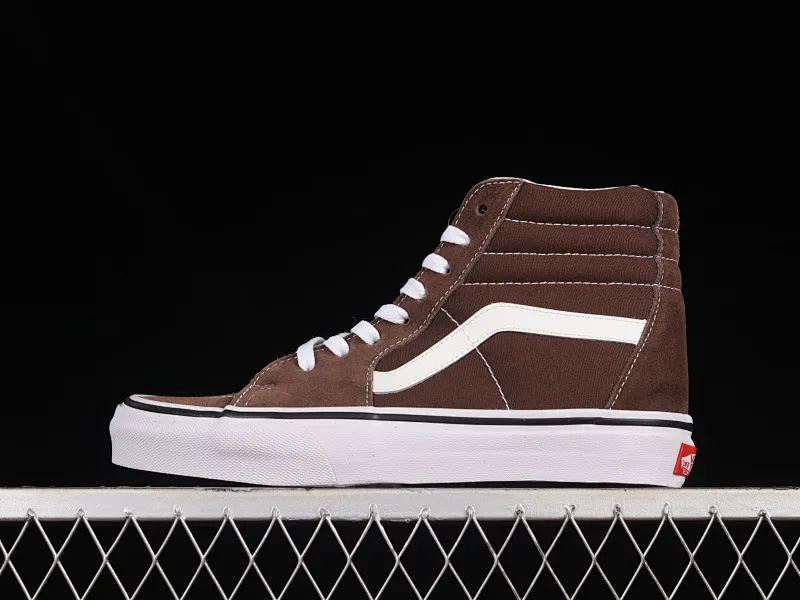 All Categories Vans Vans Series Vans Hi Vans High Top Vans Sk8-Hi Mocha Brown Vans Official Japanese Style High Top Casual Canvas Shoes VN0A5JMJ8EE